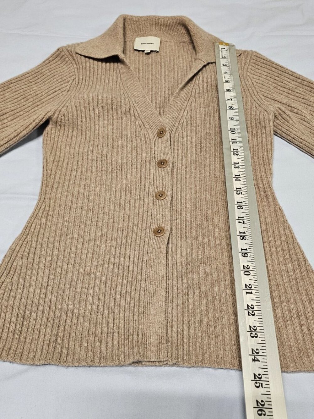 Reformation Shea Cashmere Collared Cardigan Sweater Women Size XS - Picture 11 of 15